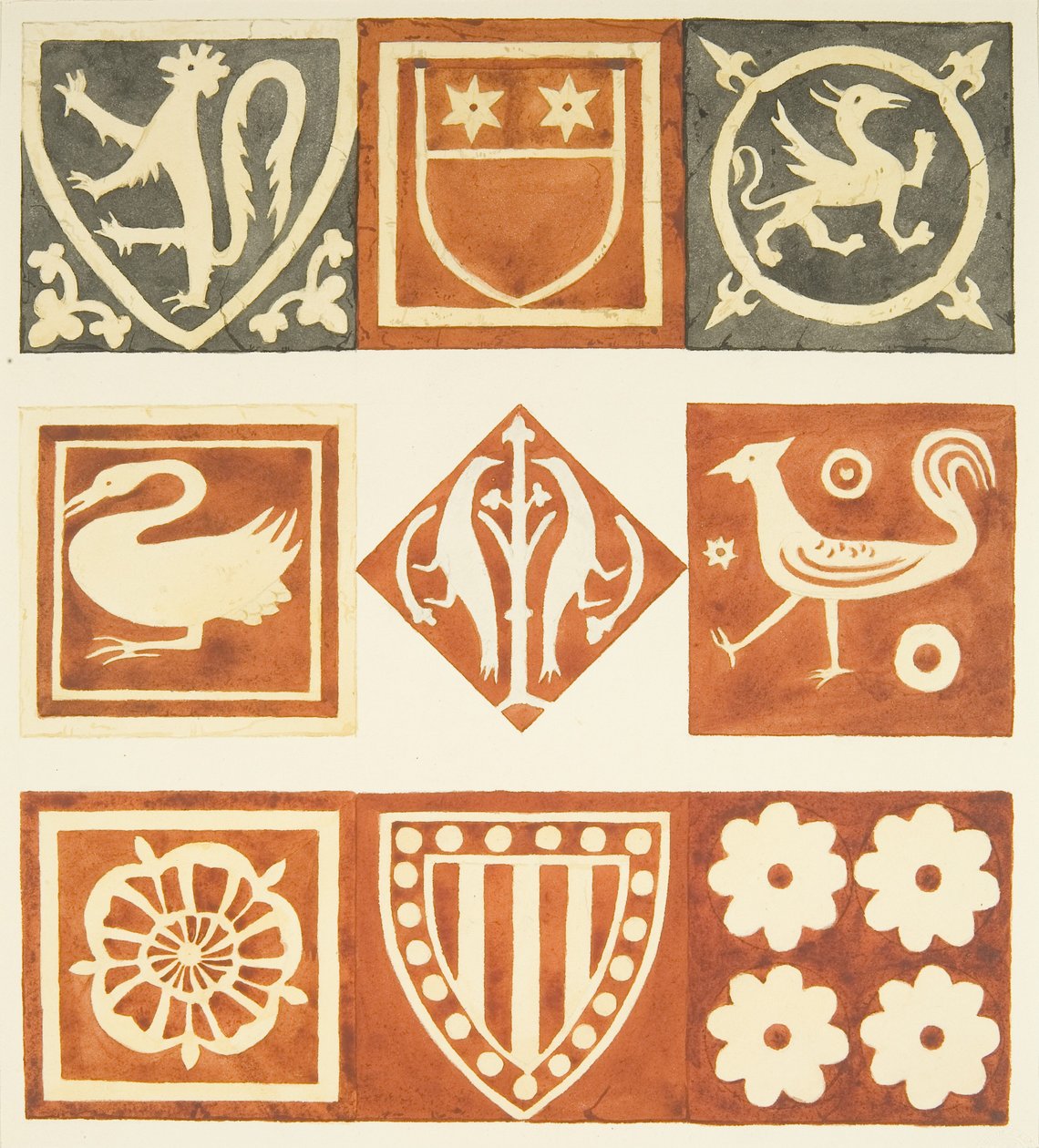 Tiles in Vestry Room and Various Parts of Bristol Cathedral Floor by Joseph Manning