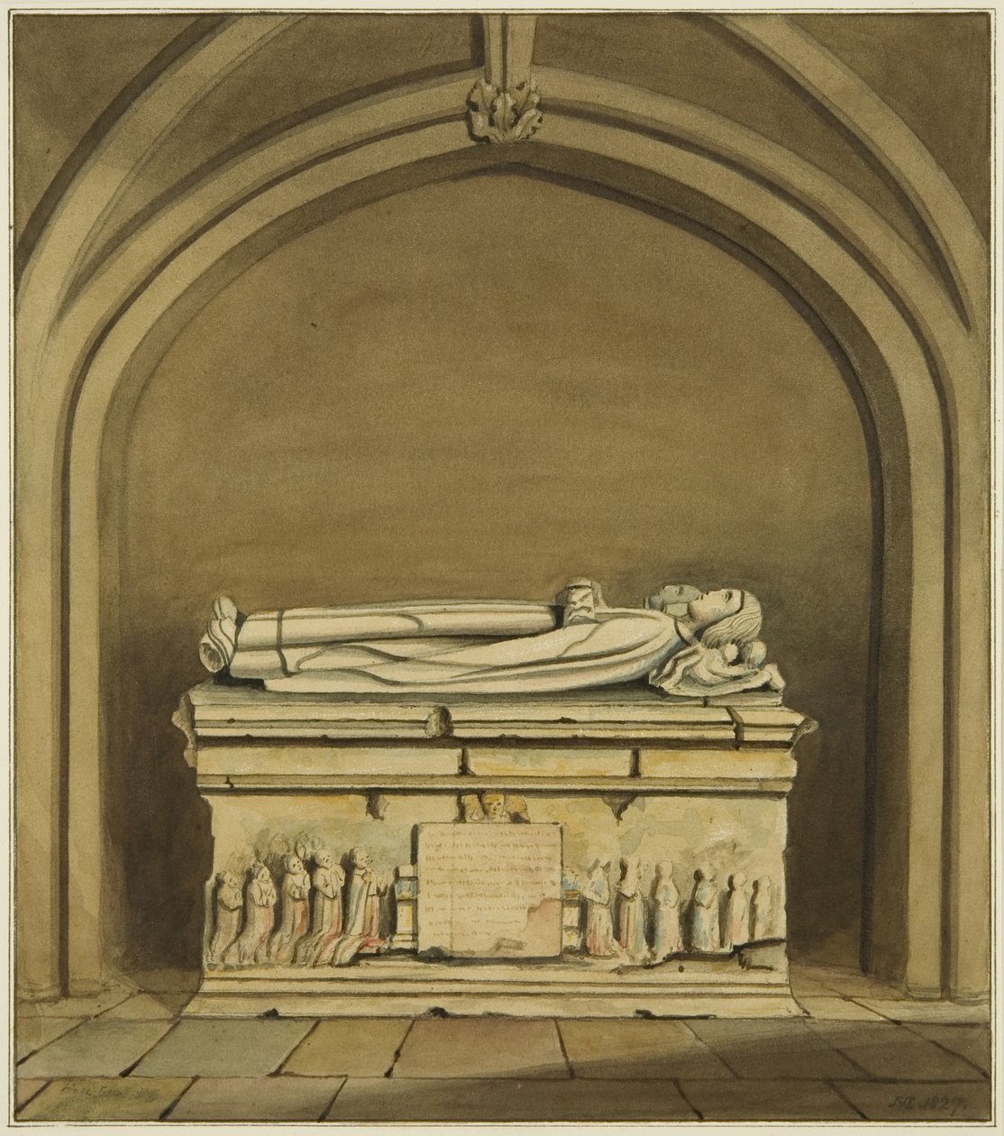 Tomb of Thomas Rowley and his wife in the crypt of St John