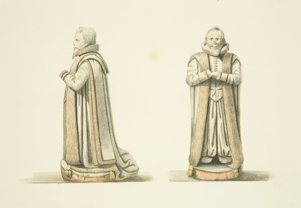 Two views of the effigy of William Swift by Joseph Manning