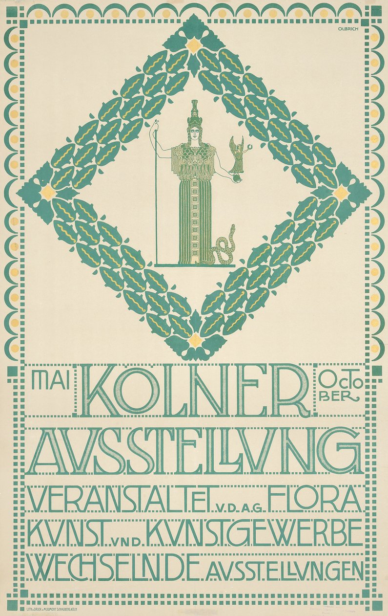 A Poster for the 1905 Cologne Art Festival, 1905 by Joseph Maria Olbrich