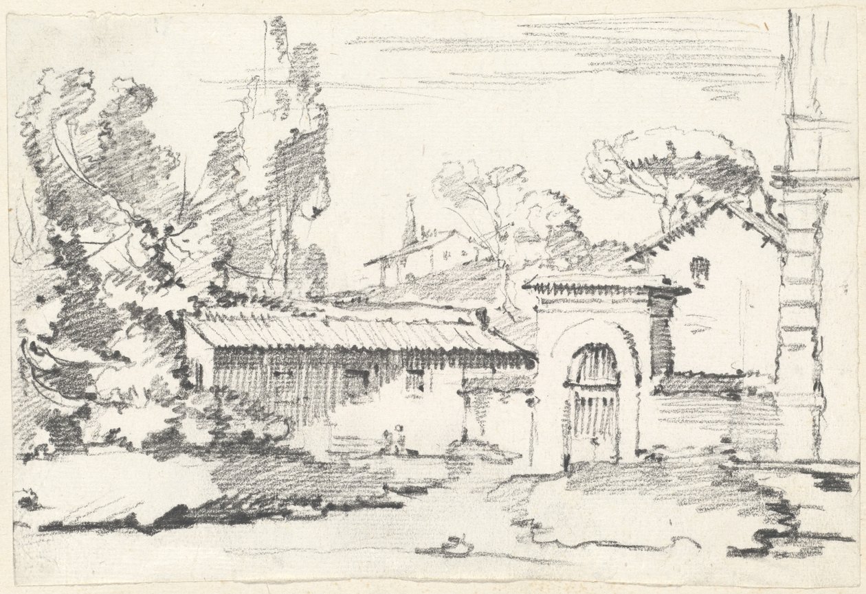 Entrance to the Gardens of the Villa Giulia by Joseph Marie Vien
