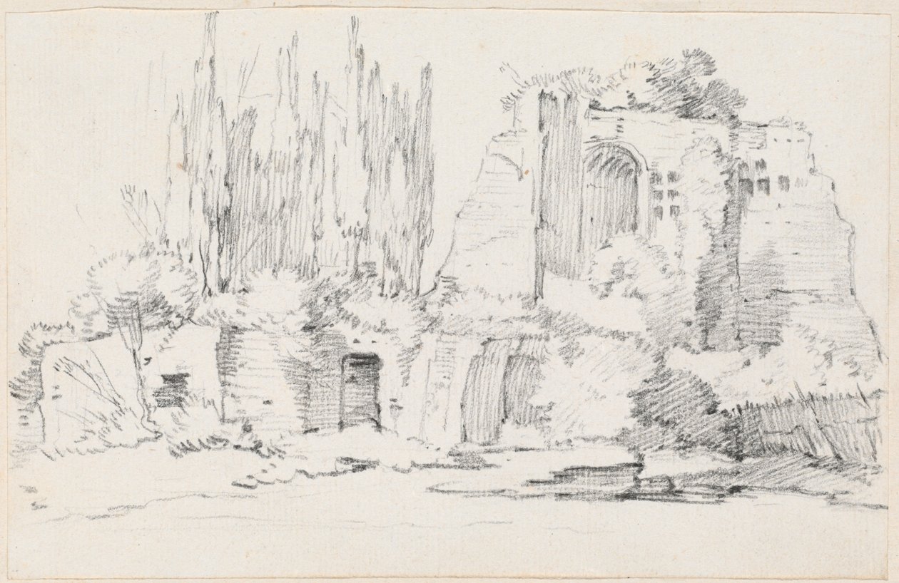 Roman Ruins with a Stand of Cypresses by Joseph Marie Vien