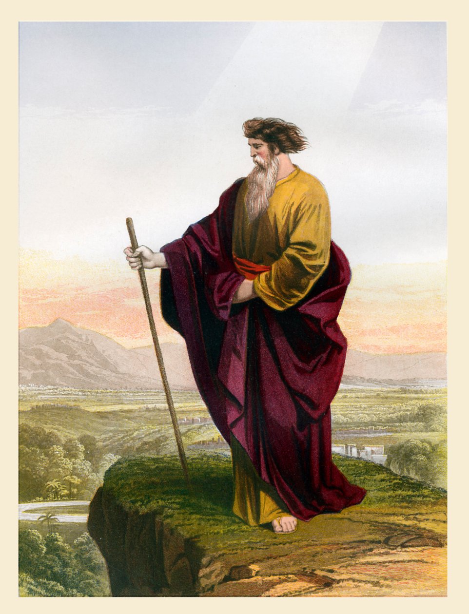 Moses viewing the Promised Land, illustration from 