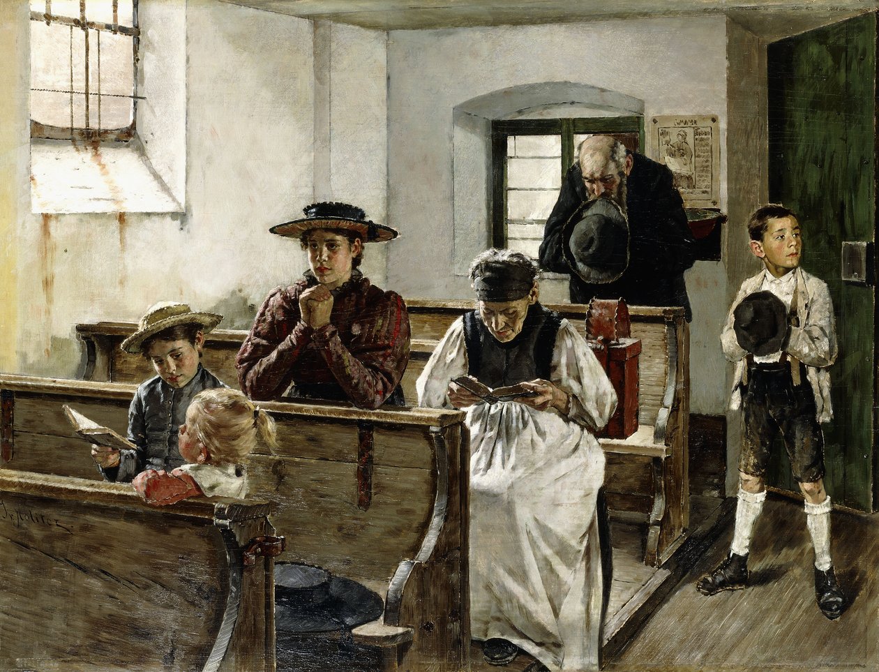 A Family in Prayer by Joseph Molitor Von Muhlfeld