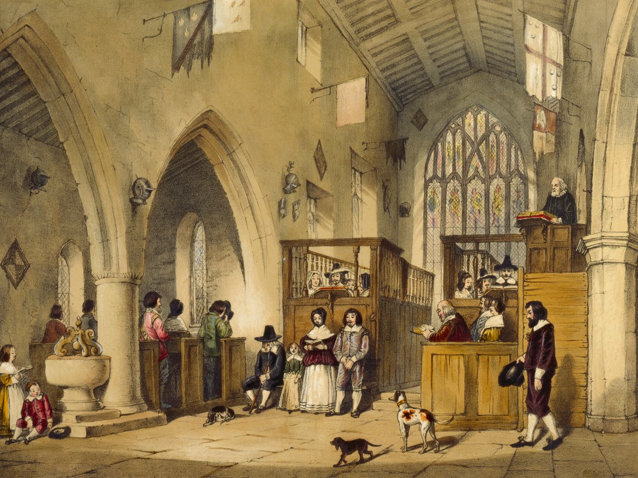 Chapel at Haddon Hall, Derbyshire, 1600, illustration from 