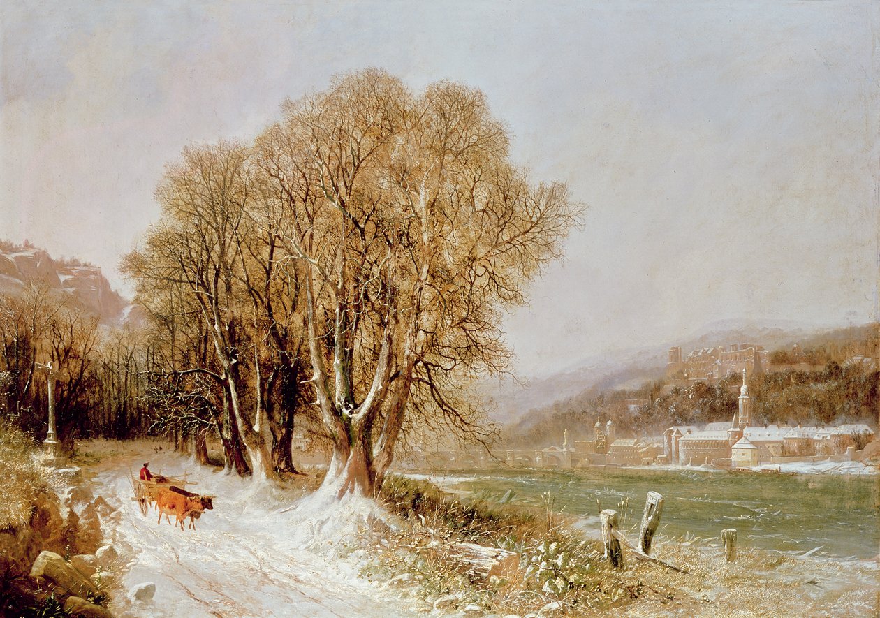 On the River Neckar, Heidelberg by Joseph Paul Pettit