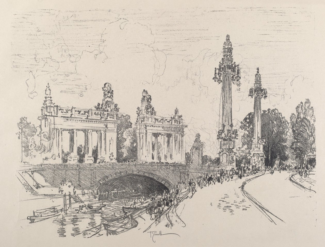 Bridge at Charlottenburg by Joseph Pennell