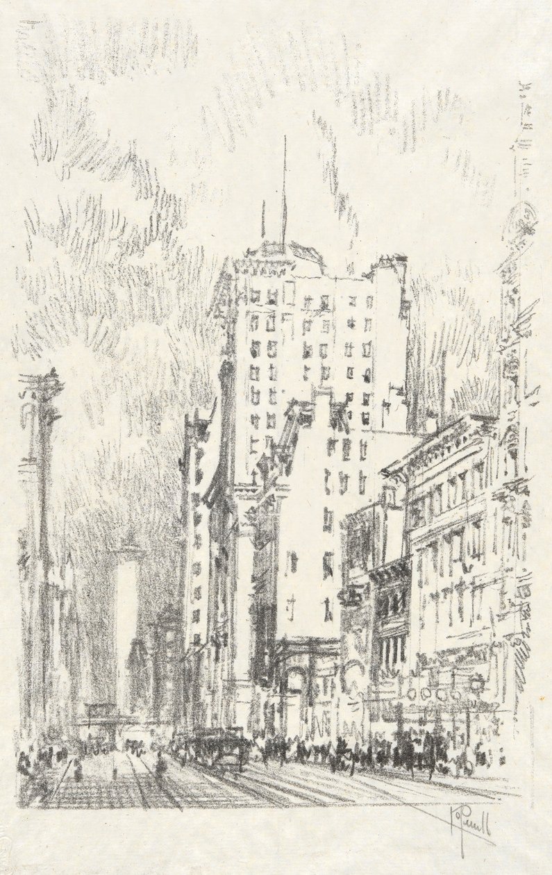 Broadway Above 23rd Street, #11 in Iconophile Club Collection by Joseph Pennell