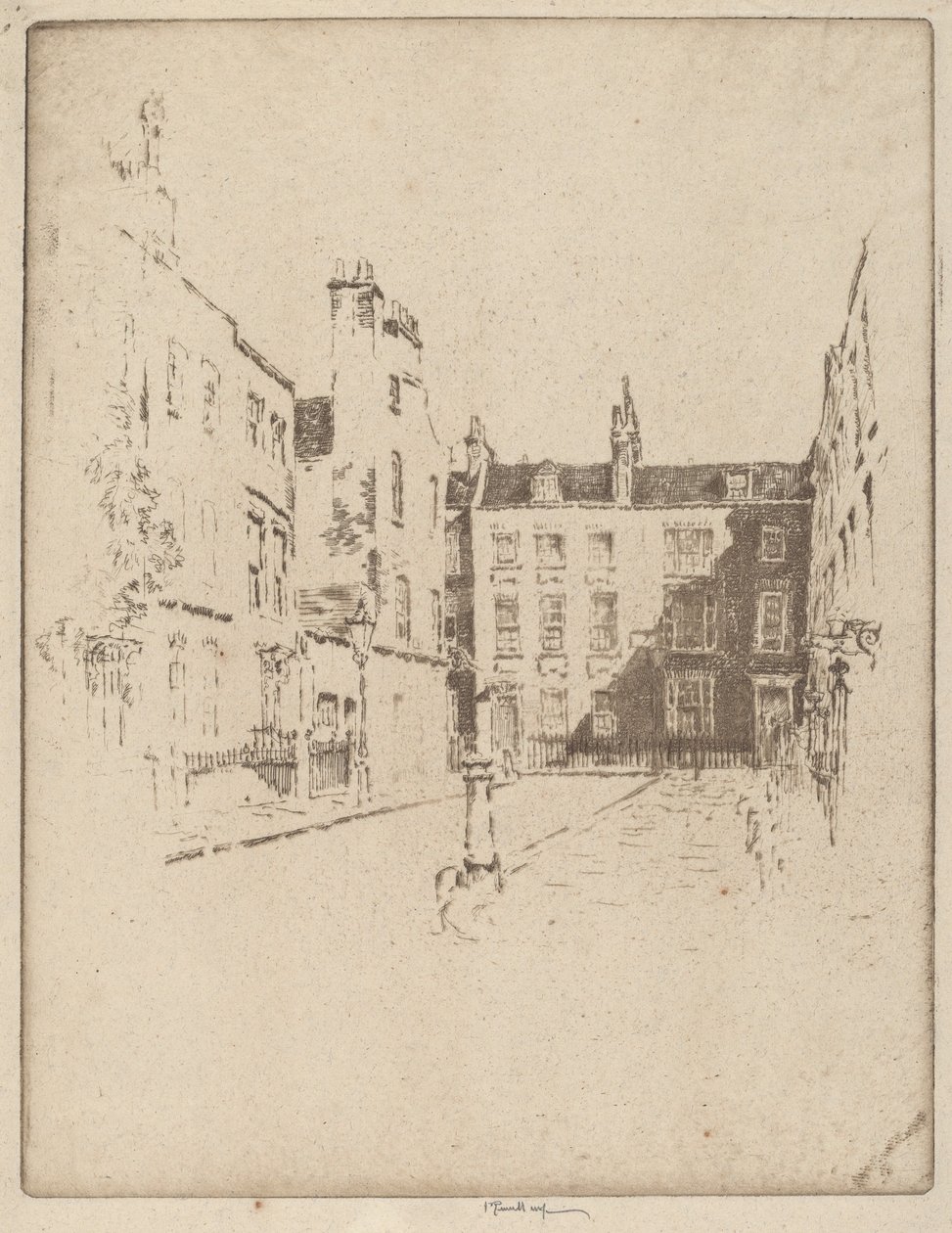 Cowley Street, Westminster by Joseph Pennell