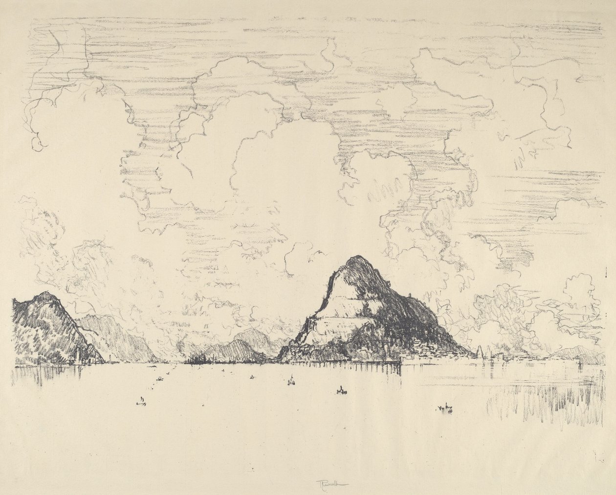 Entrance to the Canal from the Pacific by Joseph Pennell