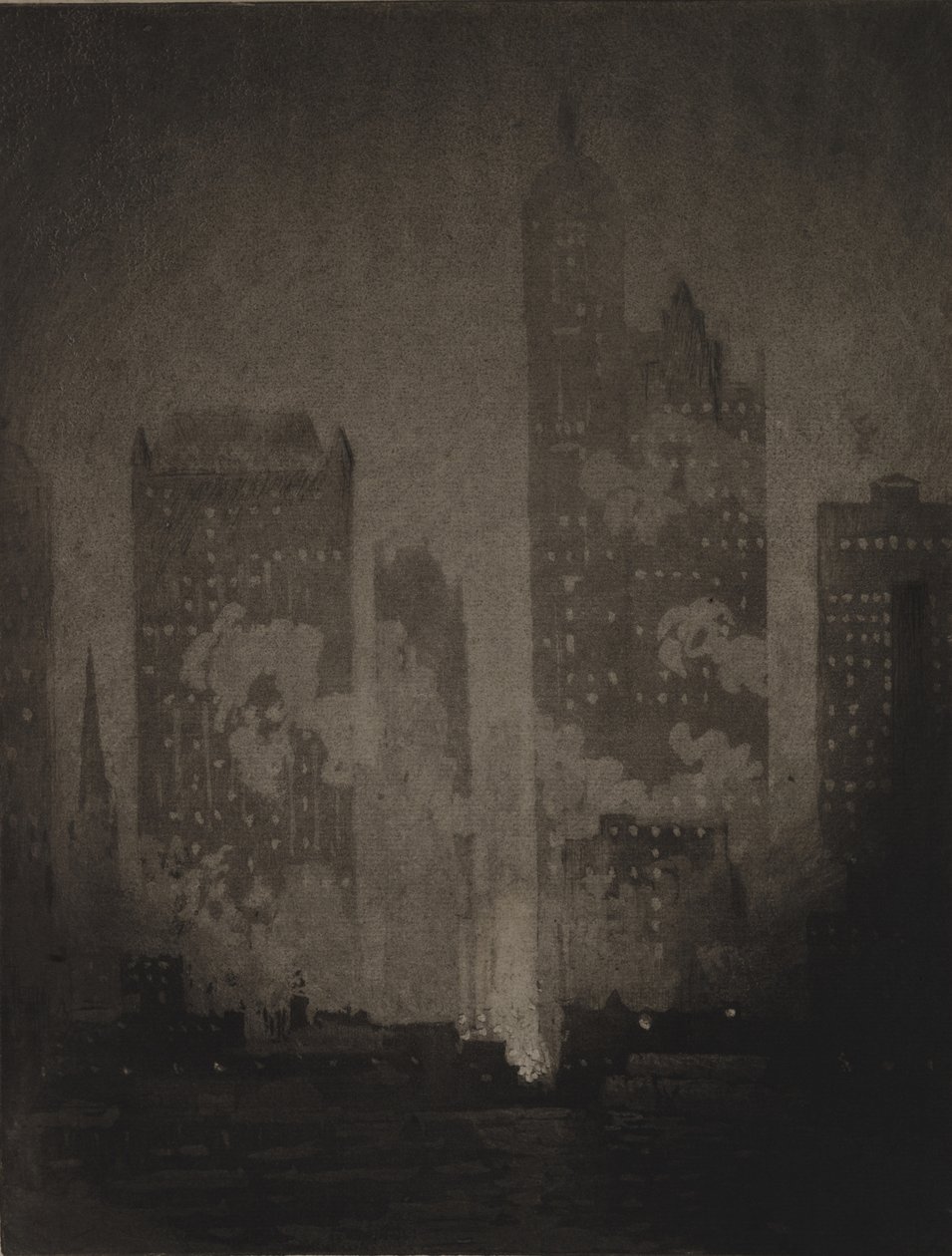 From the Cortlandt Street Ferry by Joseph Pennell