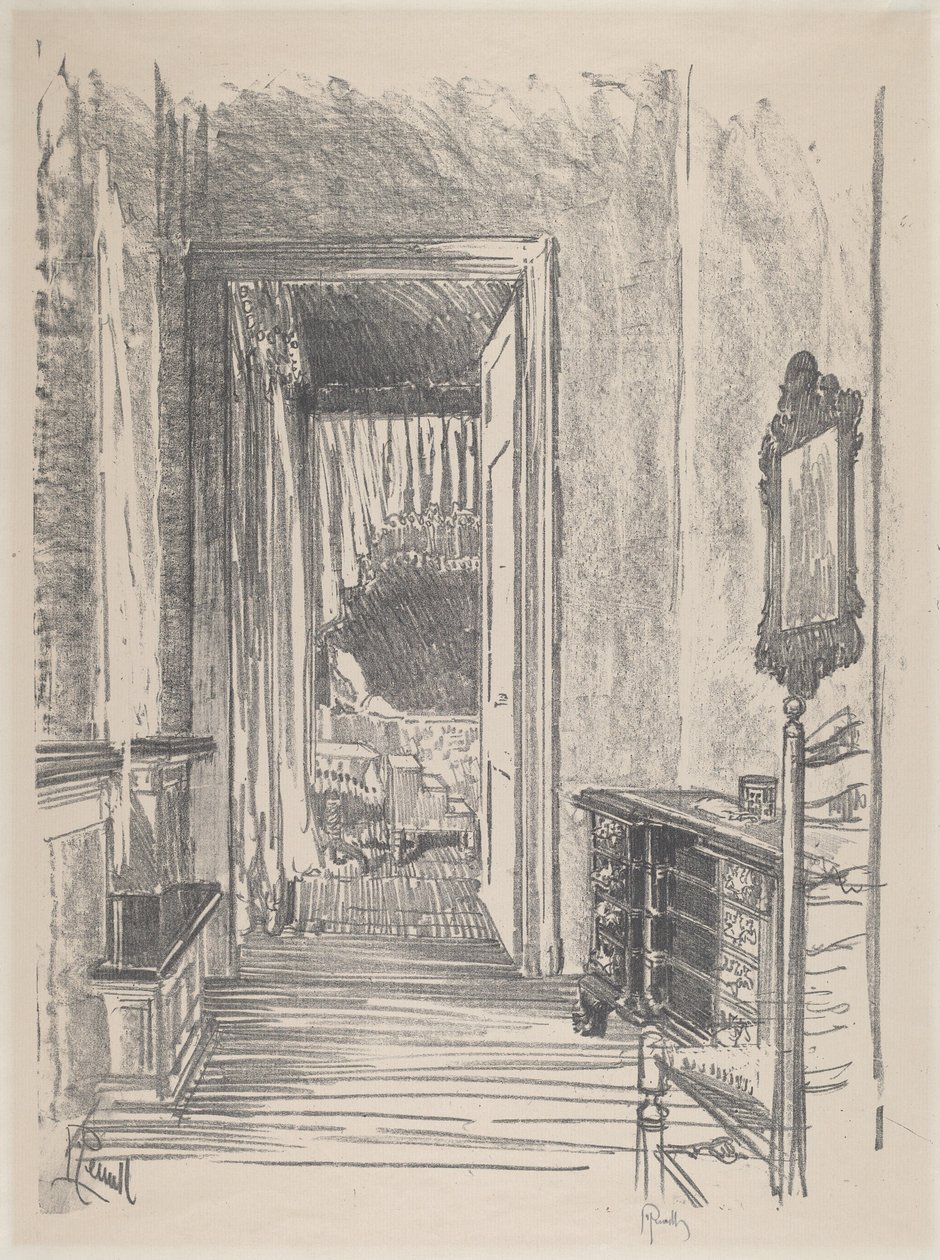 Hallway to Bed Room, Stenton by Joseph Pennell