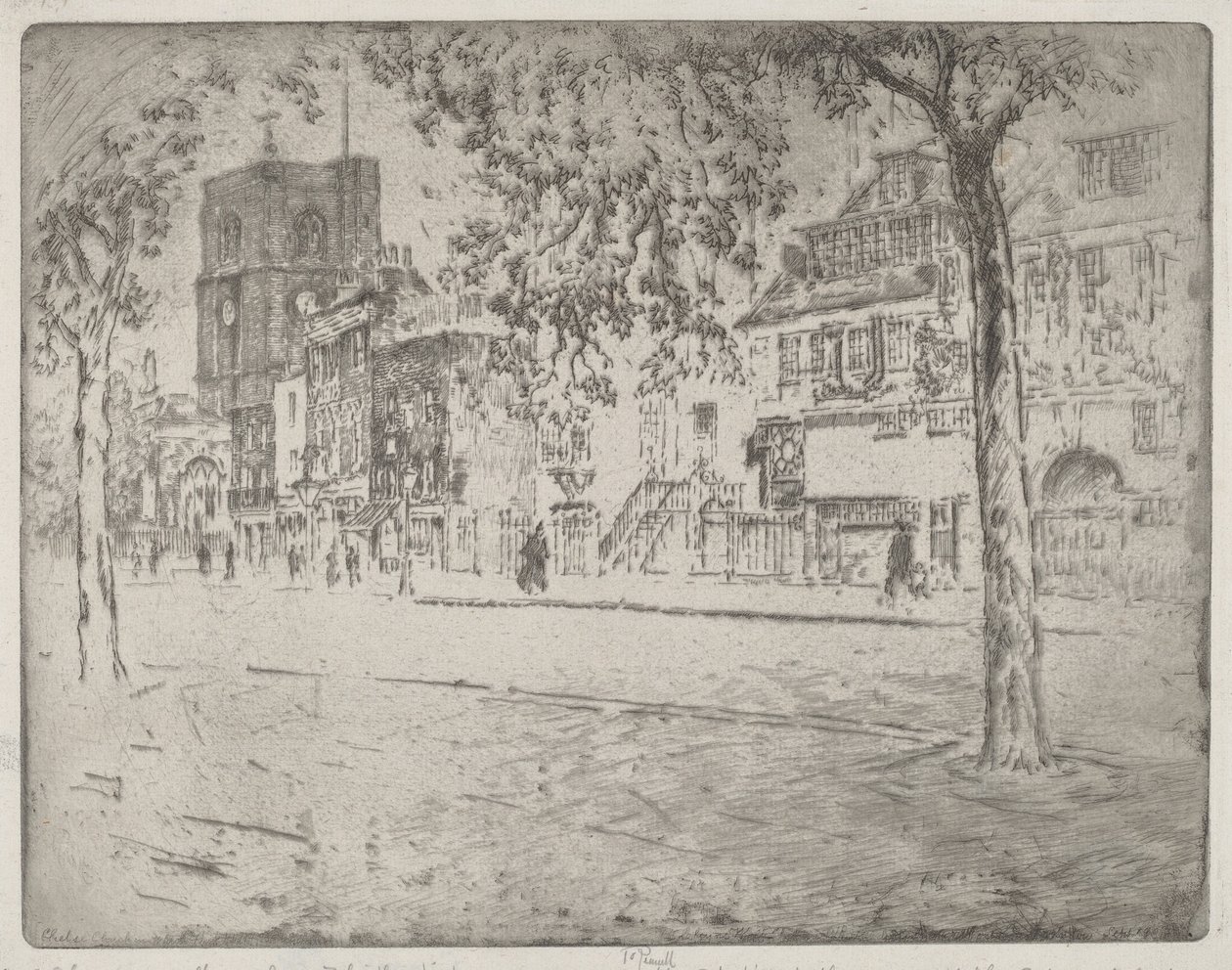 House Where Whistler Died by Joseph Pennell