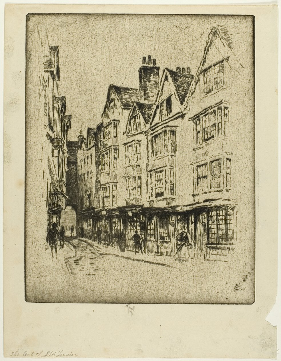 Last of Old London, Cloth Fair by Joseph Pennell