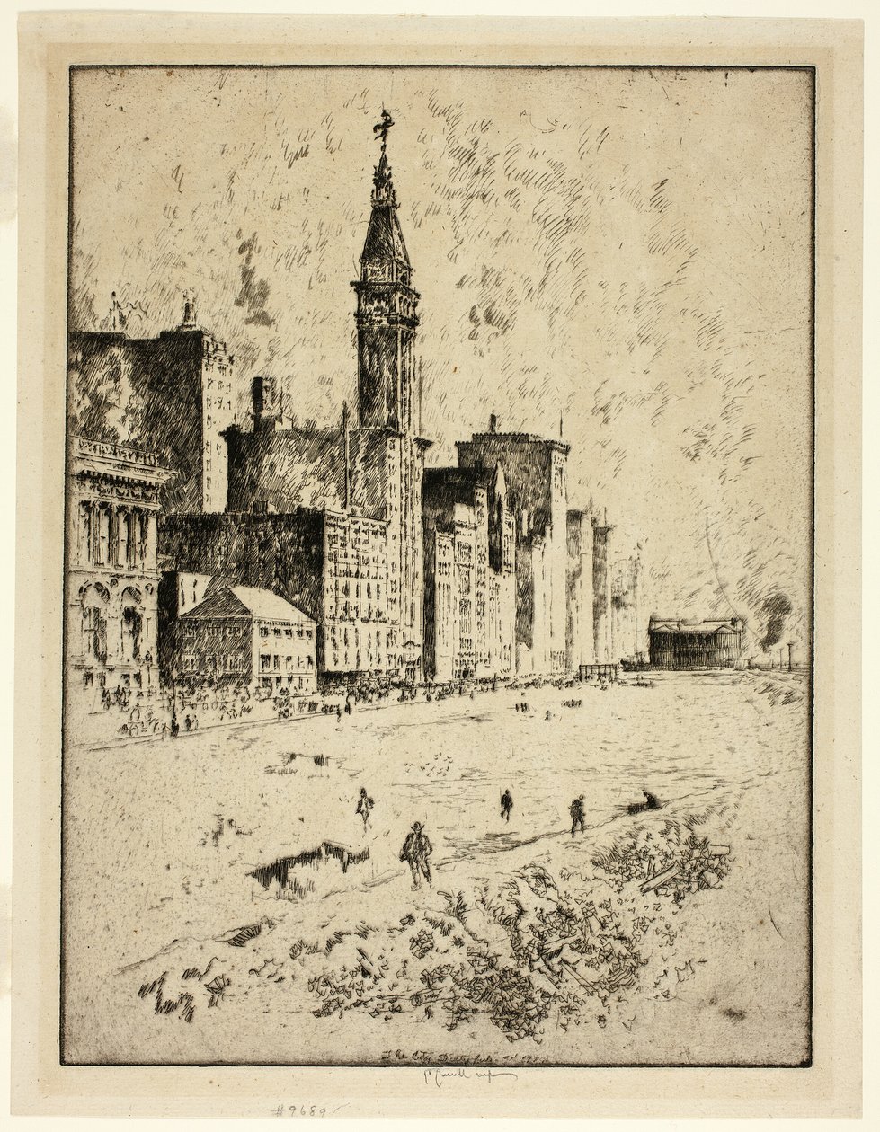 Michigan Avenue, Chicago (The City Dirtyful) by Joseph Pennell