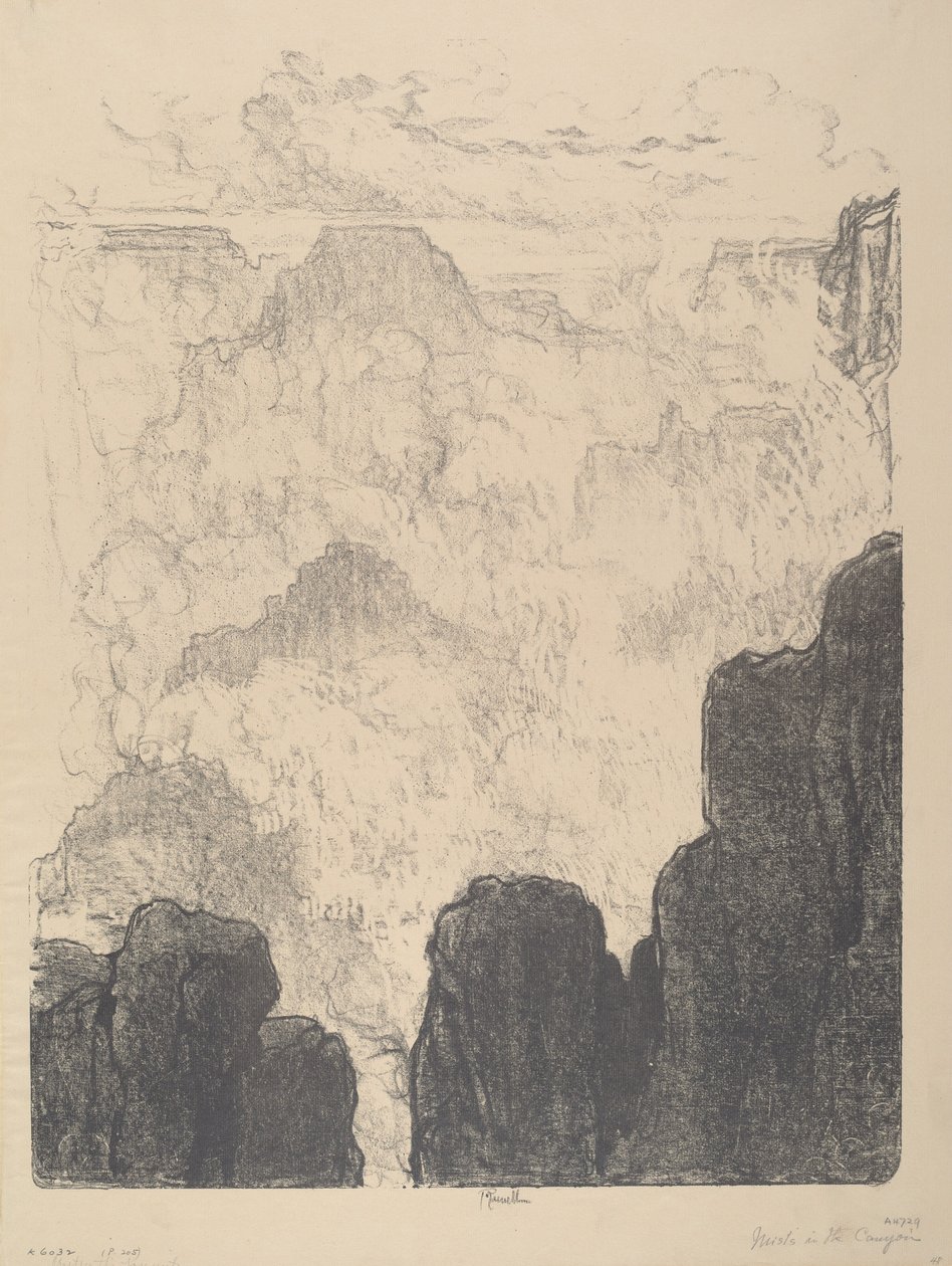 Mists in the Canyon, No.II, 1912 by Joseph Pennell