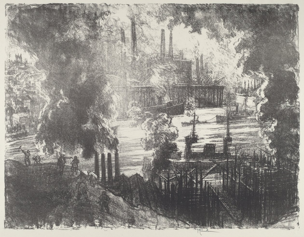 Munitions River by Joseph Pennell