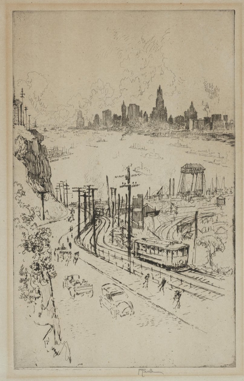 New York, from New Jersey by Joseph Pennell
