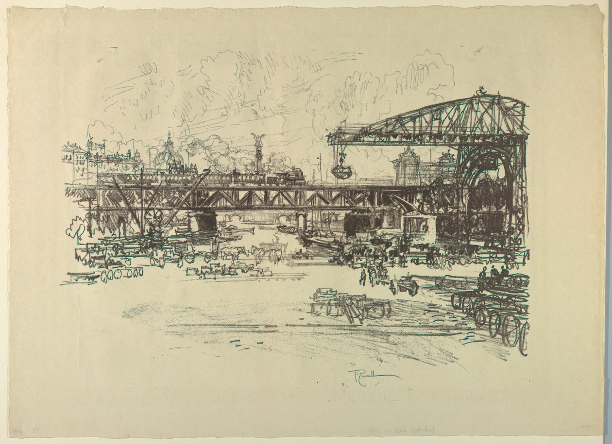 Railroad Station, Berlin by Joseph Pennell