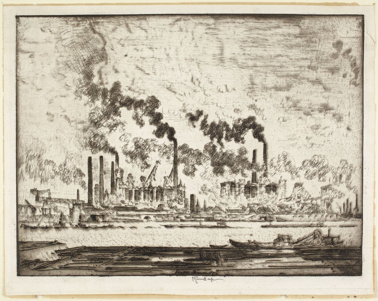 Rhine Castles, Duisburg by Joseph Pennell