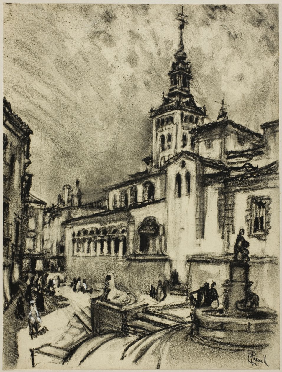 San Martín, Segovia by Joseph Pennell
