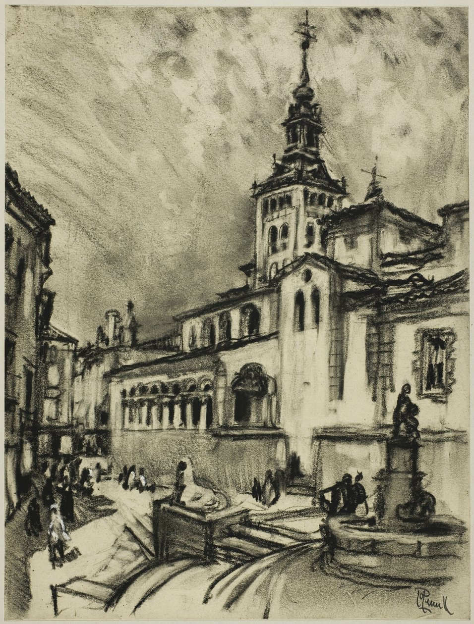 San Martín, Segovia by Joseph Pennell