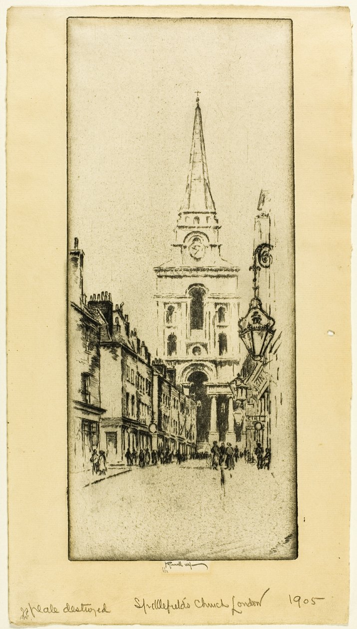 Spitalfields Church by Joseph Pennell