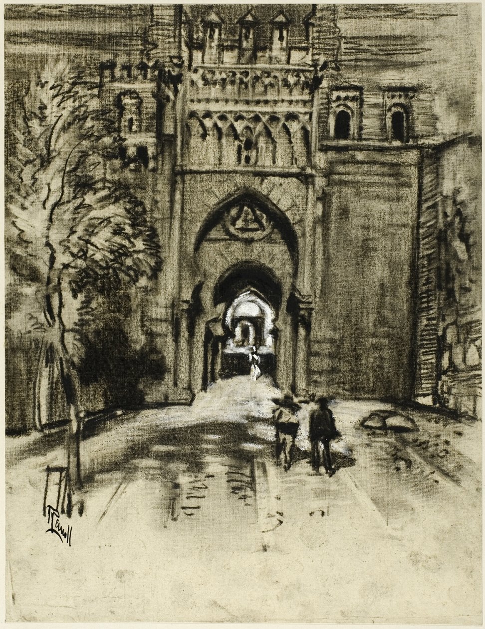 Superb Puerta del Sol by Joseph Pennell
