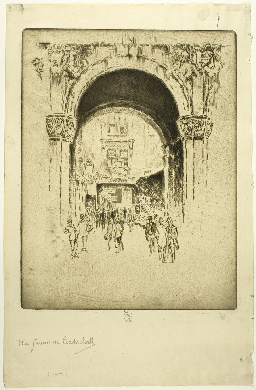 Swan at Leadenhall by Joseph Pennell