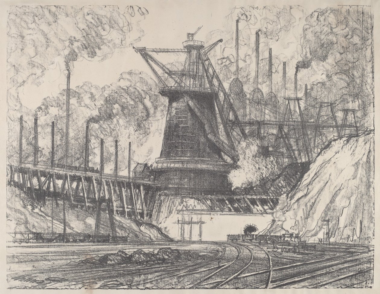 The Big Mill, Gary, Indiana, 1915 by Joseph Pennell