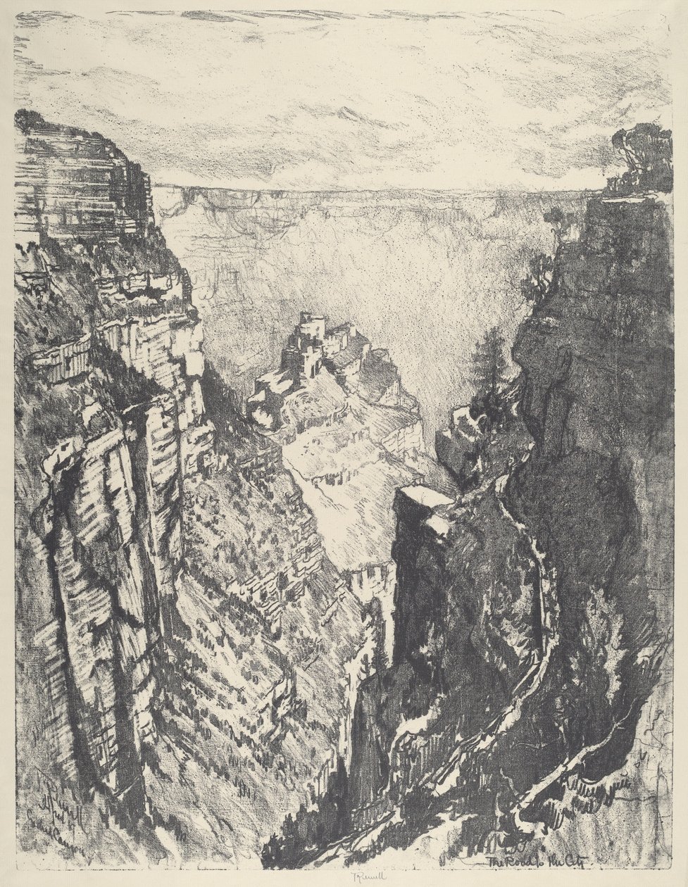 The Bright Angel Trail by Joseph Pennell