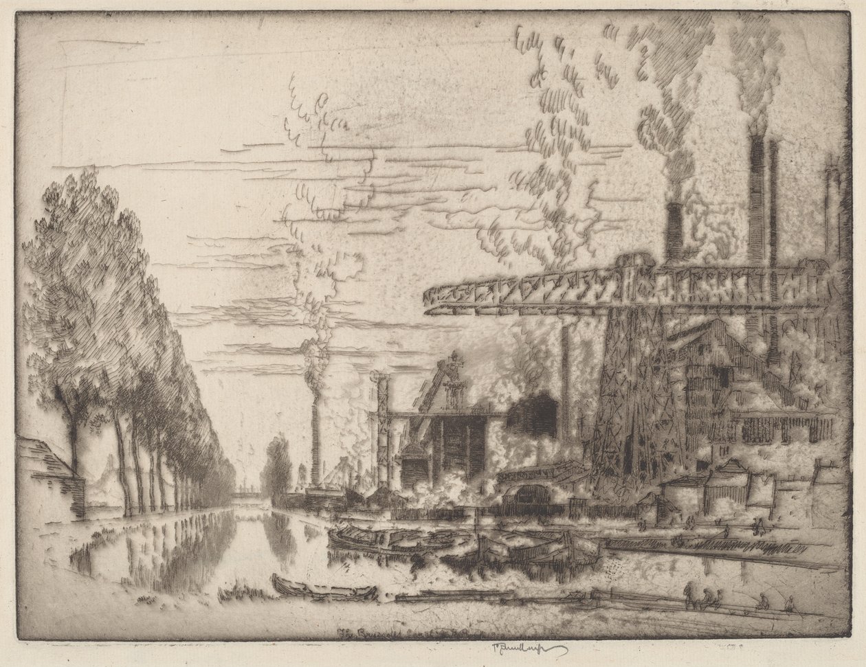 The Brussels Canal, A Modern Hobbema by Joseph Pennell