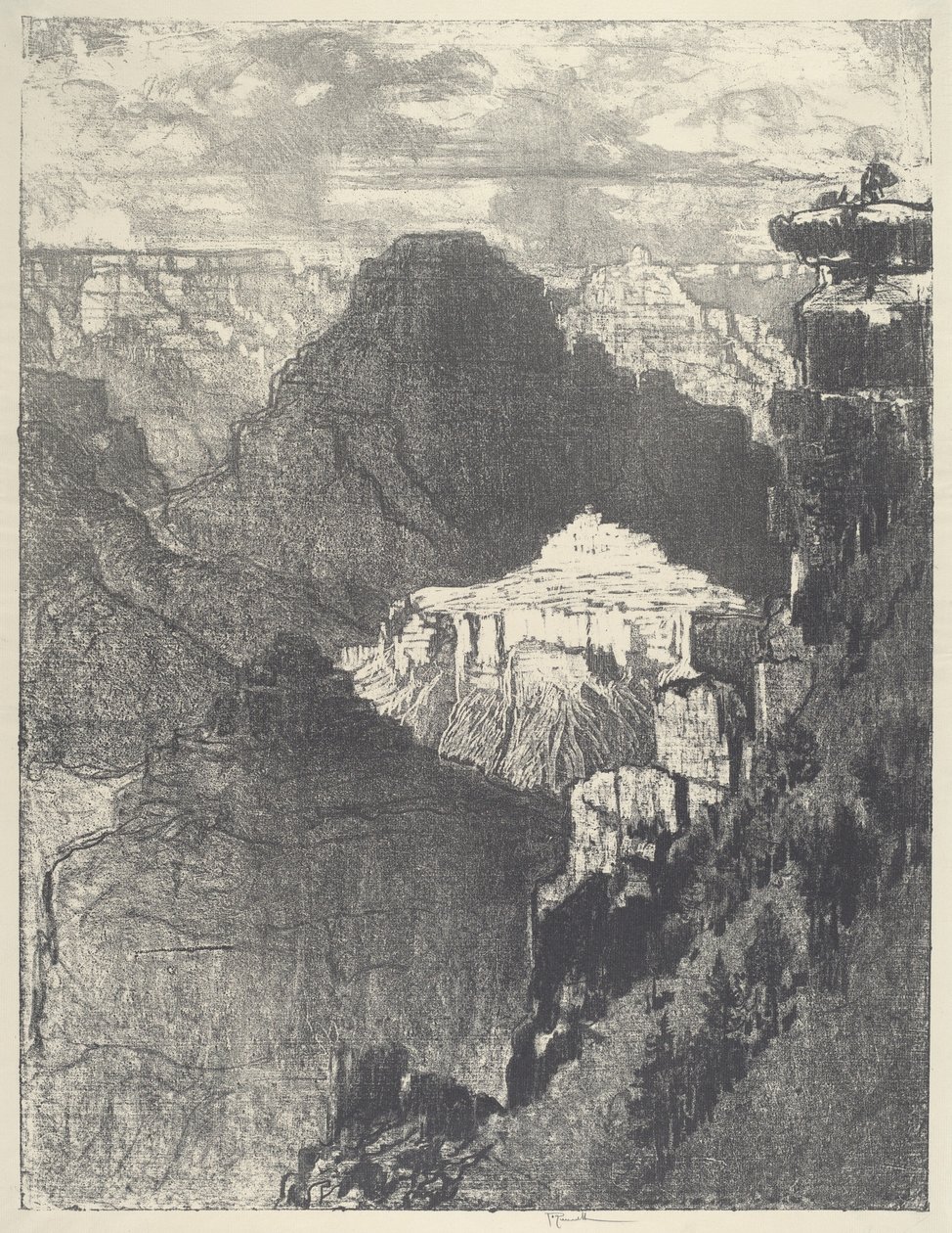 The City under the Black Mountain by Joseph Pennell