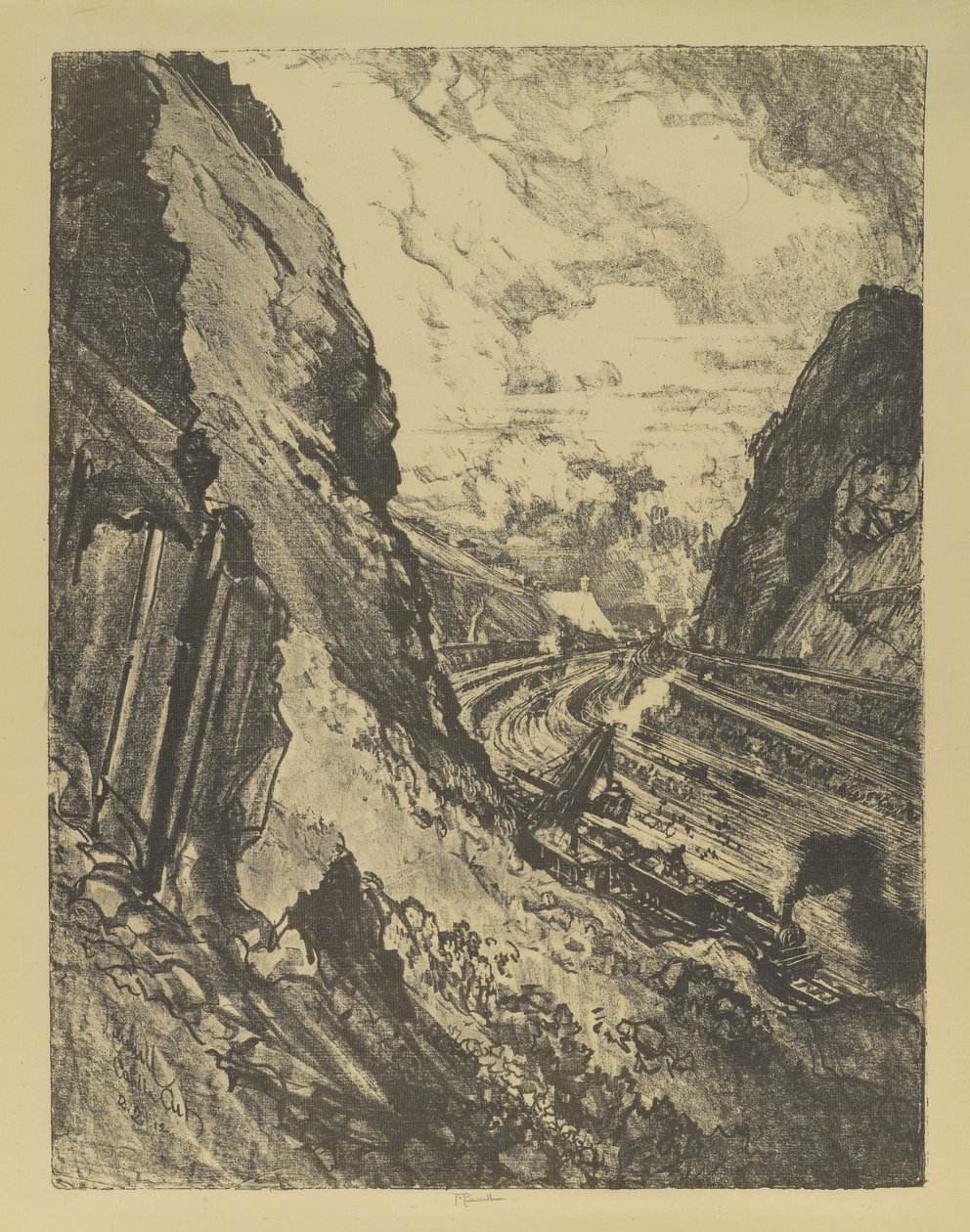 The Cut Toward Culebra by Joseph Pennell