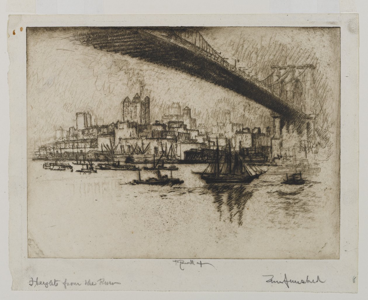 The Heights, Brooklyn, 1924 by Joseph Pennell