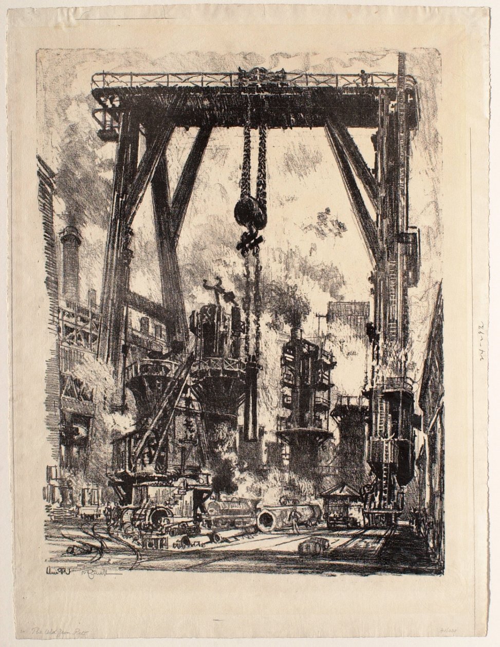 The Old Gun Pit by Joseph Pennell
