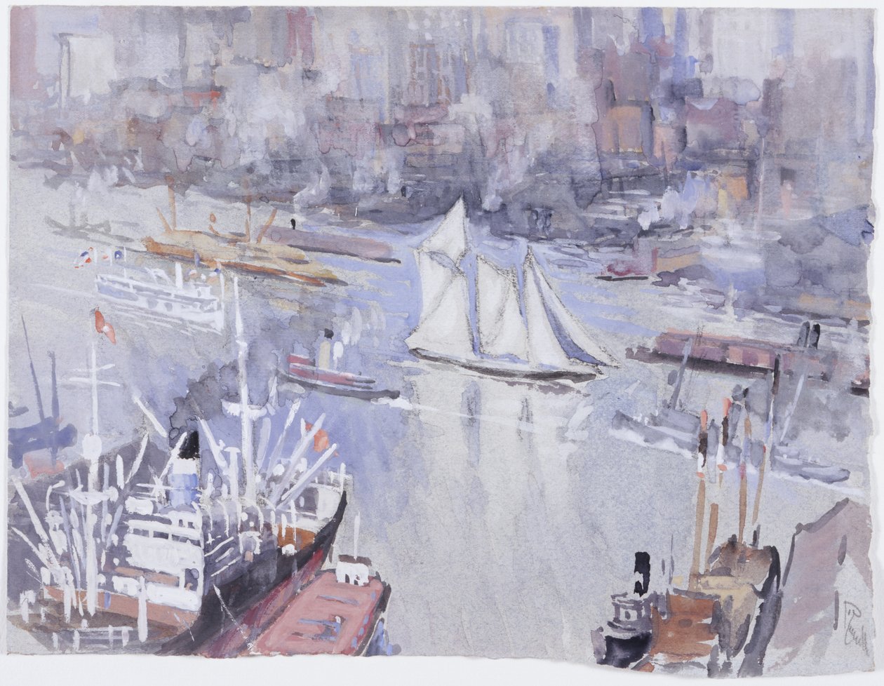 The Schooner by Joseph Pennell