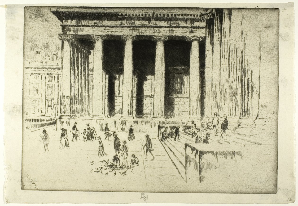 The Steps, British Museum by Joseph Pennell