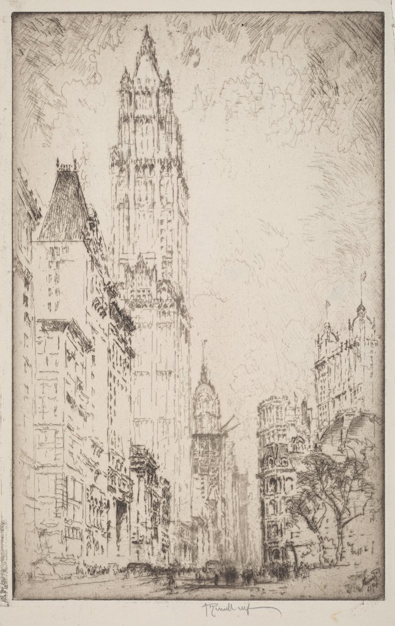 The Woolworth Building by Joseph Pennell