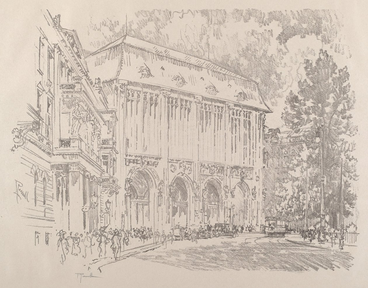 Wertheim, Leipziger-Platz, Berlin by Joseph Pennell