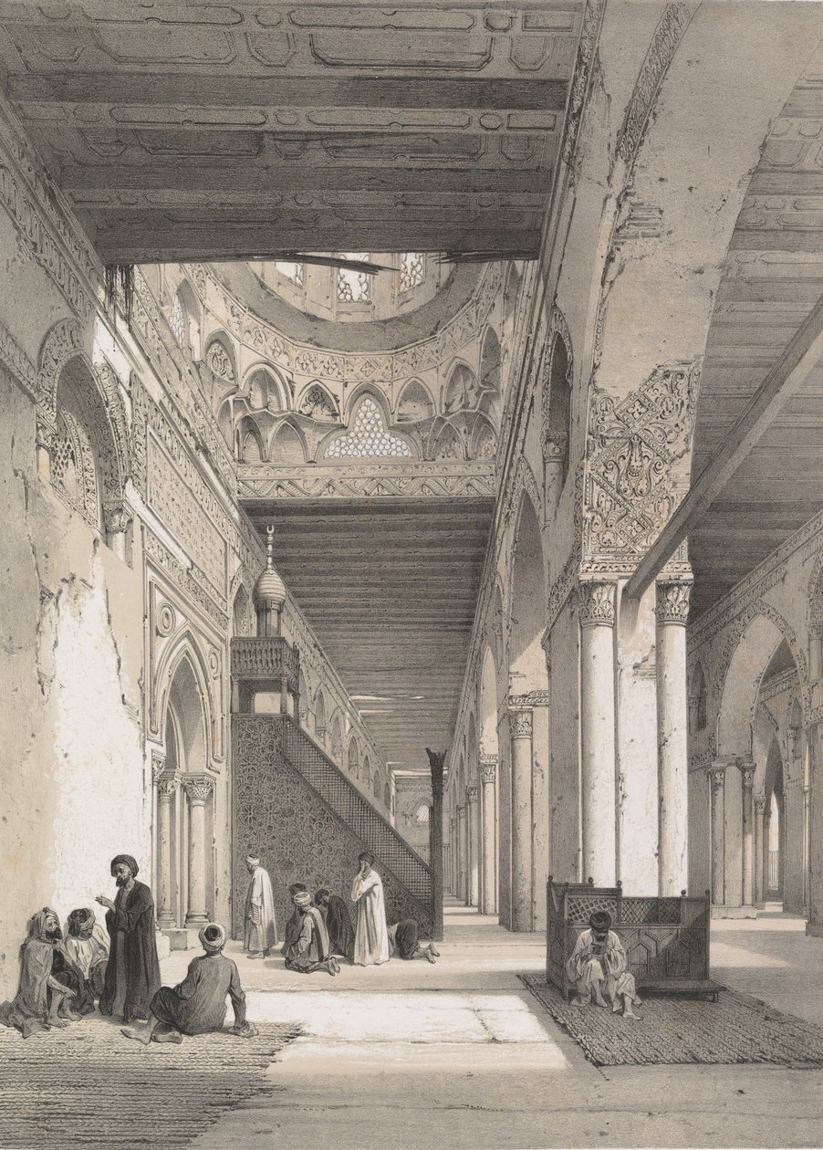Interior, Mosque of Ibn Tulun, 1843 by Joseph Philibert Girault De Prangey