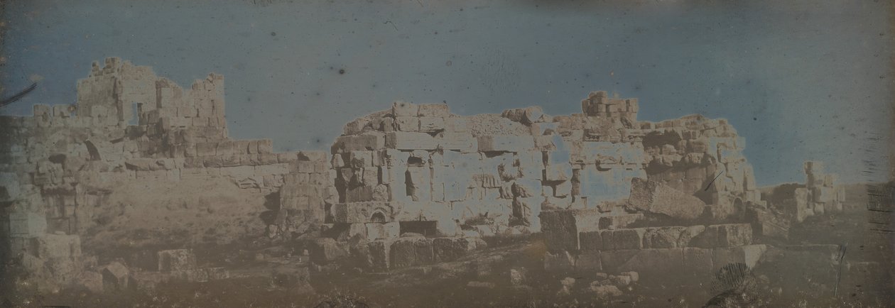Hexagonal Court, Temple of Jupiter, Baalbek, 1843 by Joseph Philibert Girault De Prangey