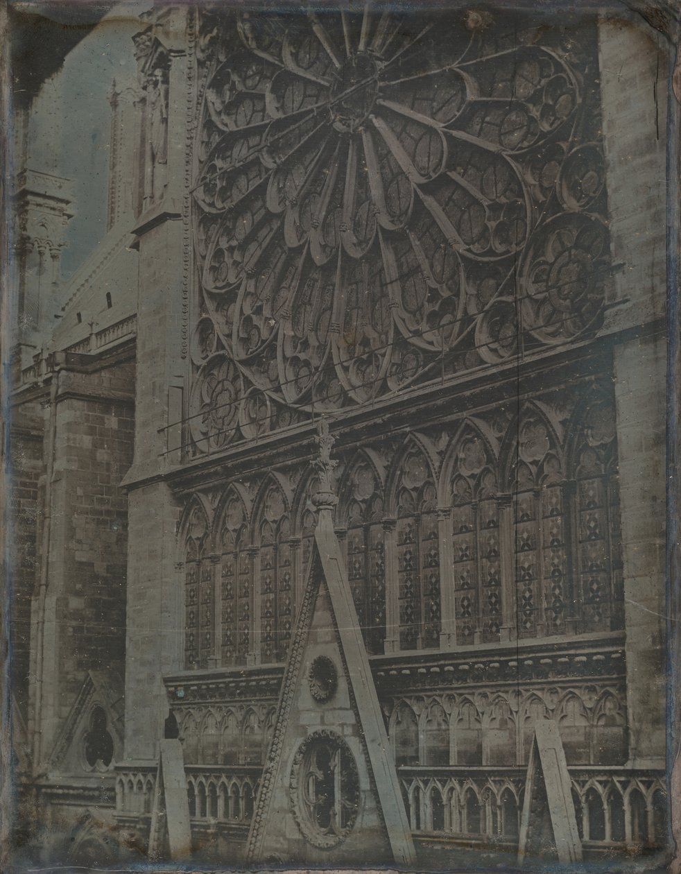 Rose Window, Notre-Dame Cathedral, Paris by Joseph Philibert Girault De Prangey