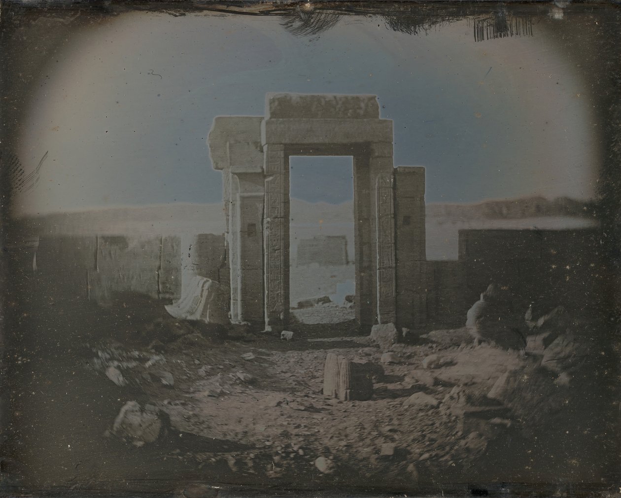 Temple of Horus, Edfu, 1842-44 by Joseph Philibert Girault De Prangey