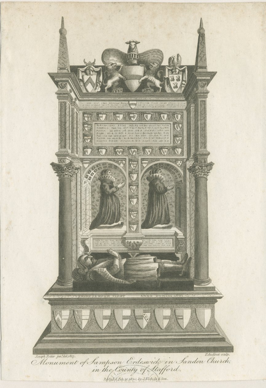 Sandon Church - Tomb of Sampson Erdeswicke by Joseph Potter