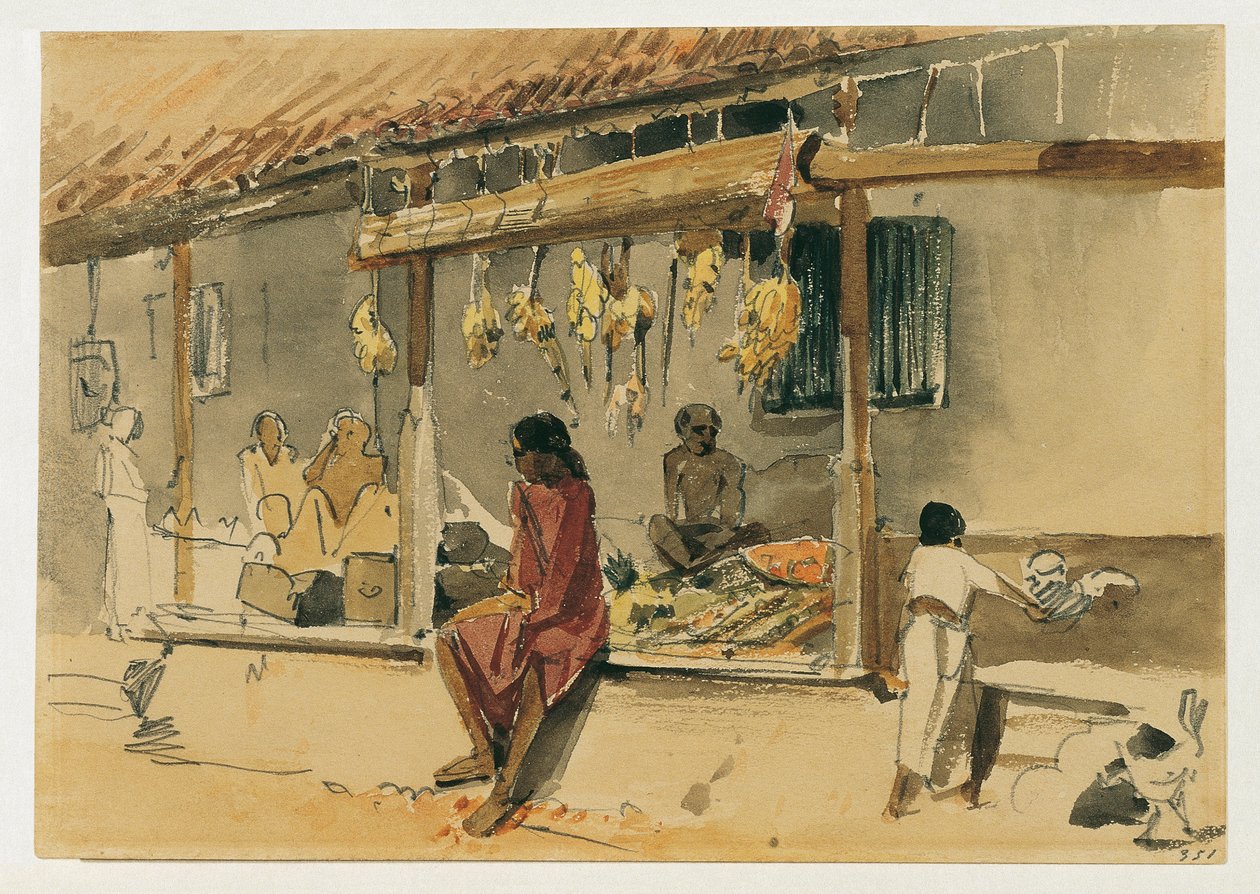 Chicken Dealer in Point de Galle on Ceylon (Sri Lanka) by Joseph Selleny
