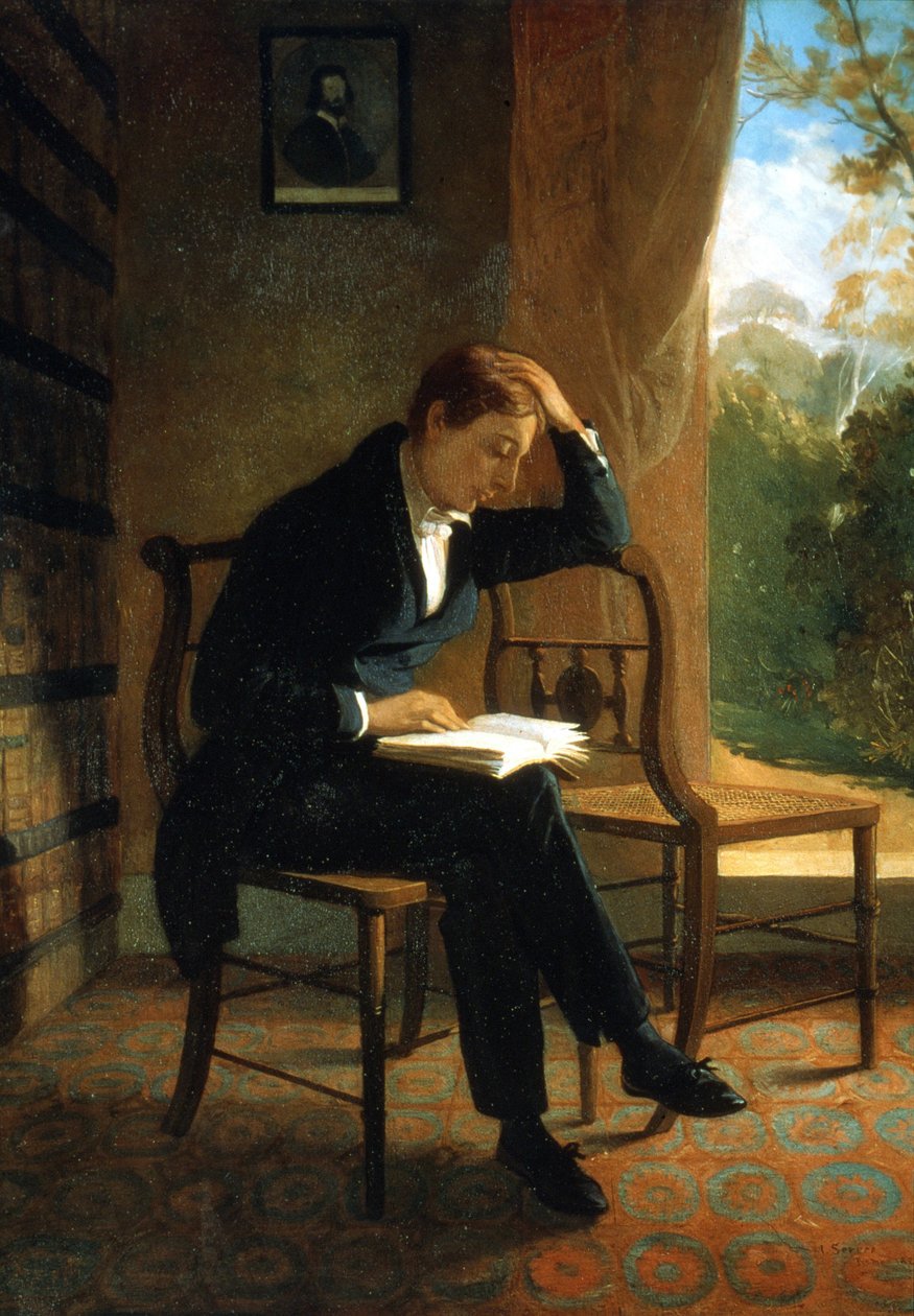 John Keats. English poet (1795 to 1821). Painting by Joseph Severn National Portrait Gallery London by Joseph Severn