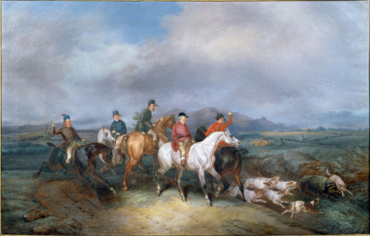 Boar Hunt by Joseph Simon Volmar