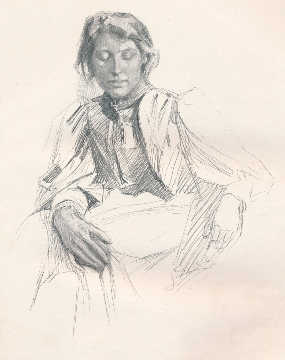 Study in Lead Pencil, c1897 by Joseph Syddall