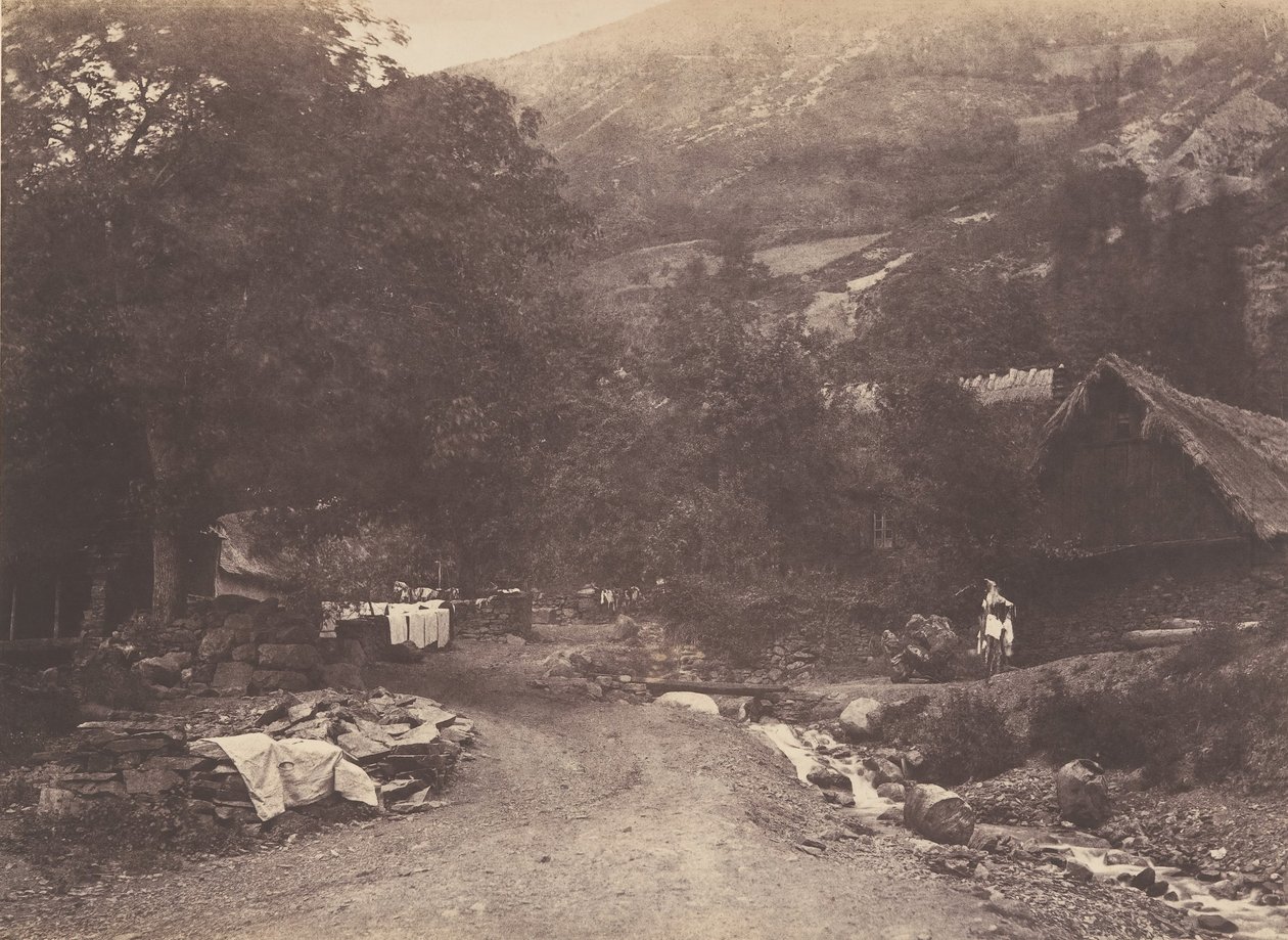 Village of Montaubant Taken from Luchon by Joseph Vigier